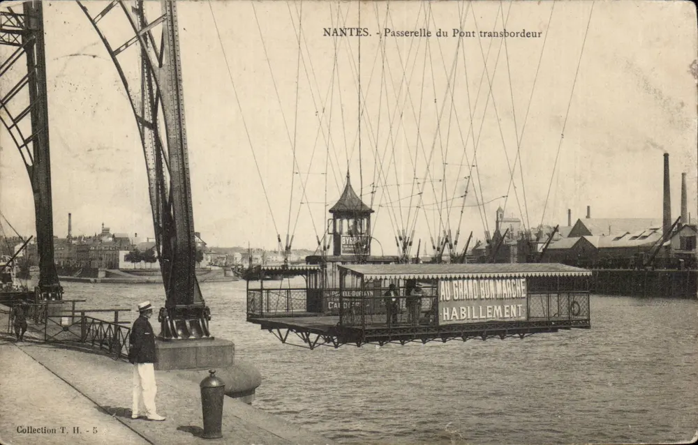 NANTES - Passerelle du Pont transbordeur — Collection T. H. - 5 - Frente