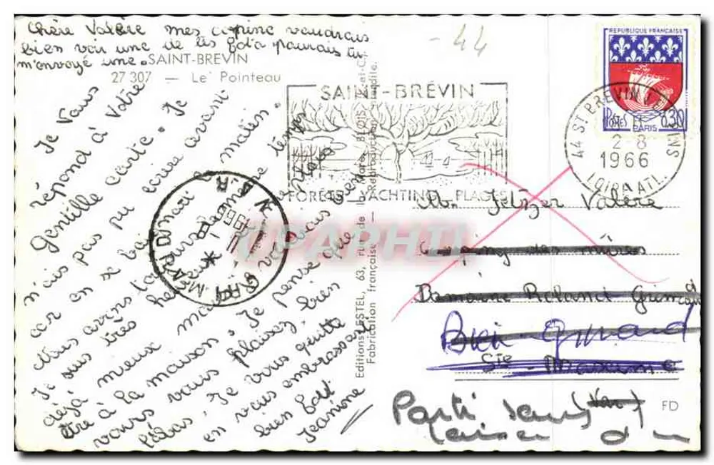 Pescadores de Saint-Brevin — Étel — Editor Estel - Verso