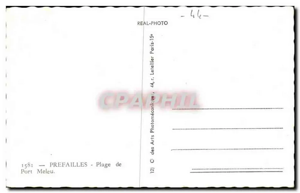 प्रेफैल्स — पोर्ट मेलू के तट — REAL-PHOTO, रू. ले टेलियर पेरिस - पीछे