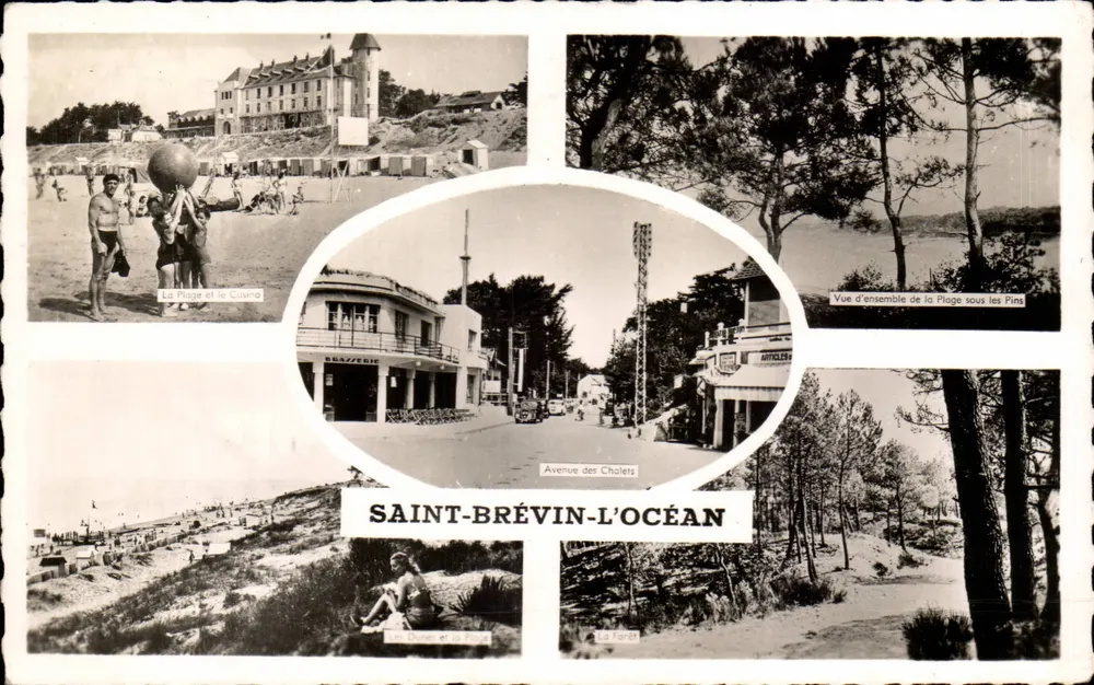 Saint-Brevin-l'Océan — Vista geral da praia, do cassino e da avenida dos Chalets — Edições Gaby - Frente