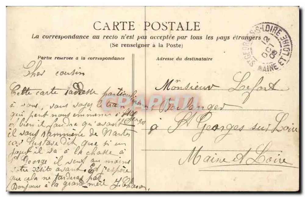 MRAUVES (Loire-Inf) — Os morros sobre a Loire — Héliotypie Dugas et Cie, Nantes - Verso