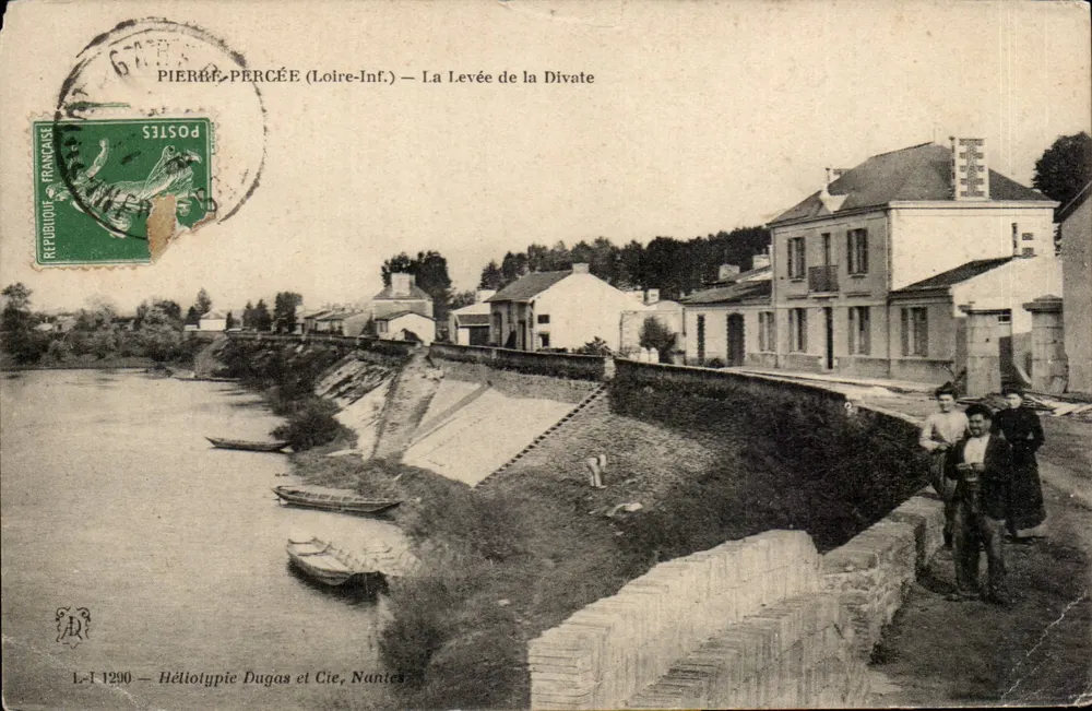 Pierre-Percée (Loire-Inf.) — La Levée de la Divate — Héliotypie Dugas et Cie, Nantes - Frente