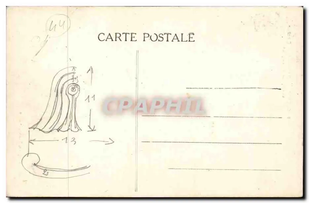 Guenrouët (Loire-Inf.) — Torre da Igreja e Fachada — Coleção F. Chapeau, Nantes, 2º milênio - Verso