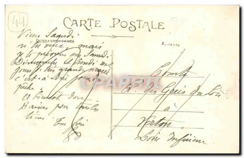 Batz (Loire-Inf.) — Jovem Bretão — Coleção F. Chapeau, Nantes - Verso