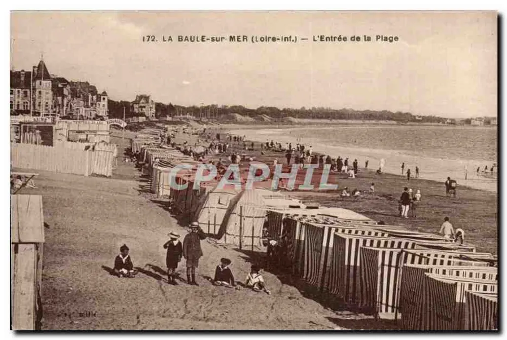LA BAULE-sur-MER (Loire-inf.) — A Entrada da Praia — P. Chapeau, Imp.-Édit. Nantes - Frente