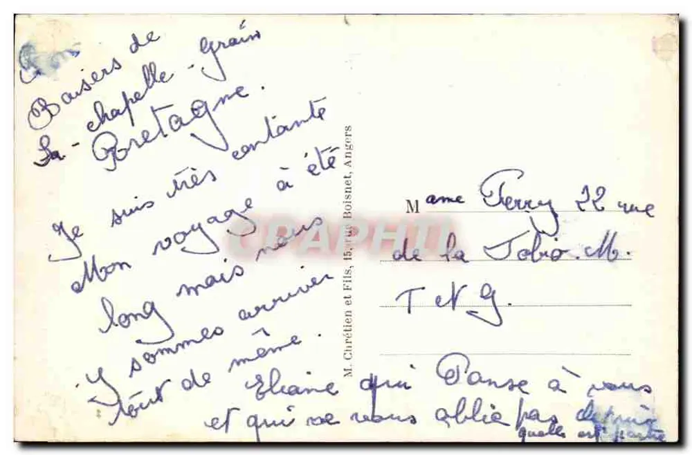 La Chapelle-Glain (L.-Inf.) — Przyjazd Cardé — Wydawca Emeccha - Rewers