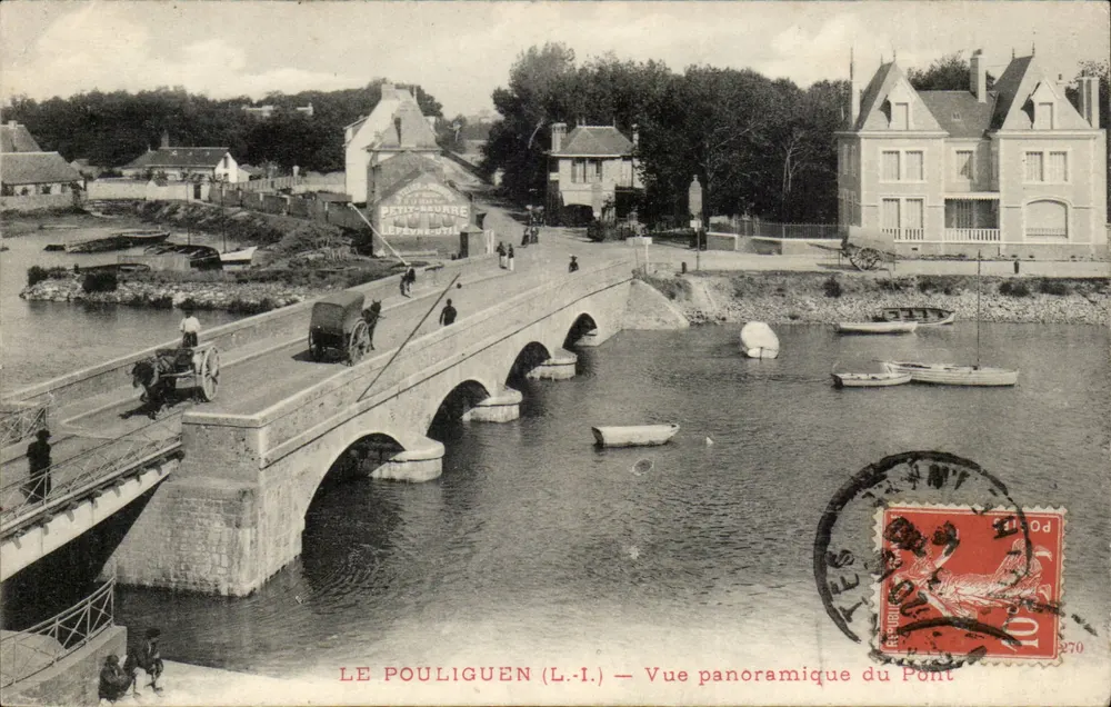 Le Pouliguen (L.-I.) — Panoramablick über die Brücke - Vorderseite