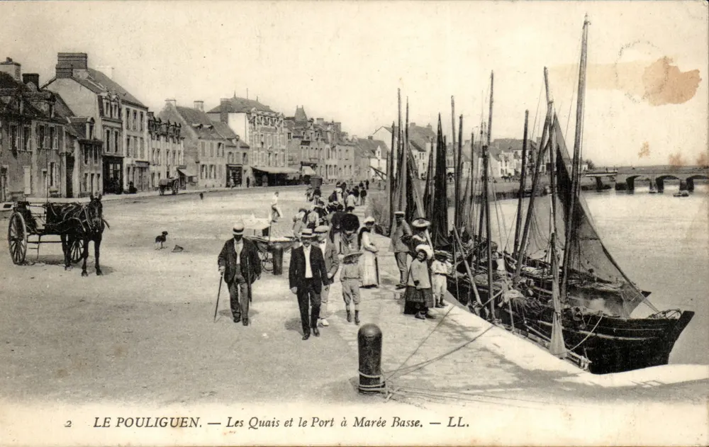 Le Pouliguen — Die Kais und der Hafen bei Ebbe — LL. - Vorderseite