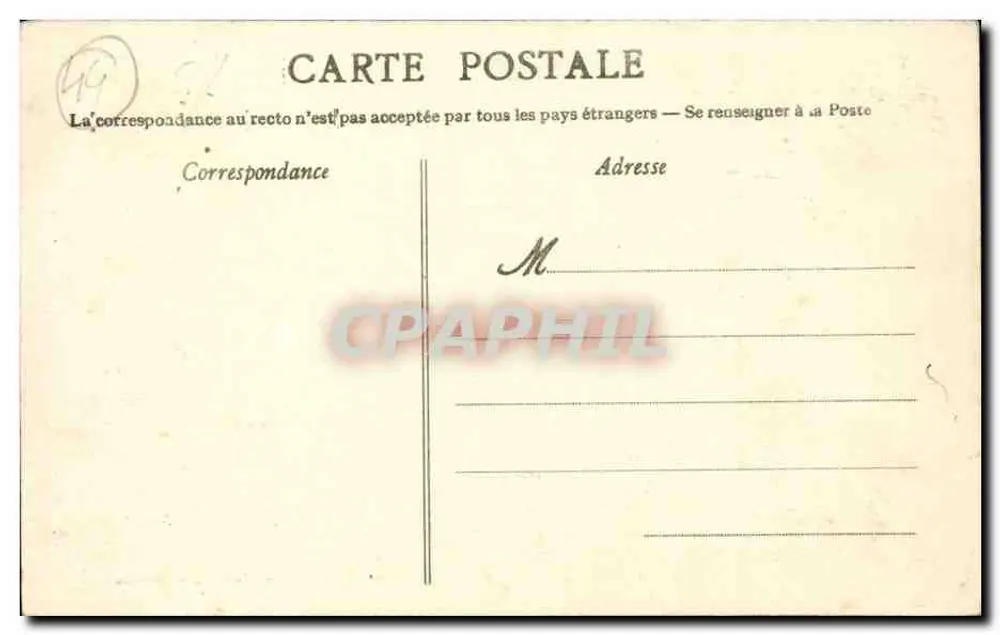 La Bernerie - De Rue de la Gare — Artaud-Nozais, Nantes, n°1197 - Achterkant