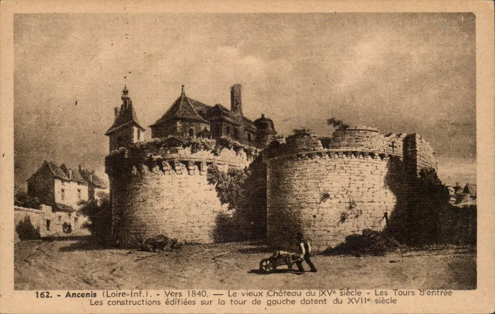 Ancenis (Loire-Inf.) — Schloss und Eingangstürme — F. Clapadey, n°162 - Vorderseite