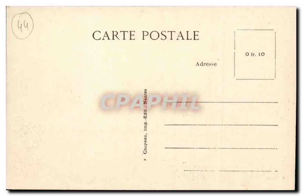 La Baule-sur-Mer (Loire-Inf.) — Die Kapelle Notre-Dame des Dunes — Chapeau, Verlag Nantes, Nr. 105 - Rückseite