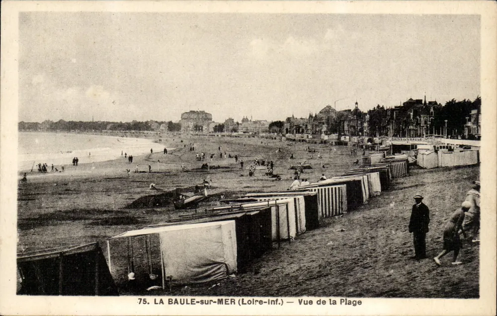 LA BAULE-sur-MER (Loire-Inf.) — Vista da Praia — F. Chapeau, Nantes - Frente