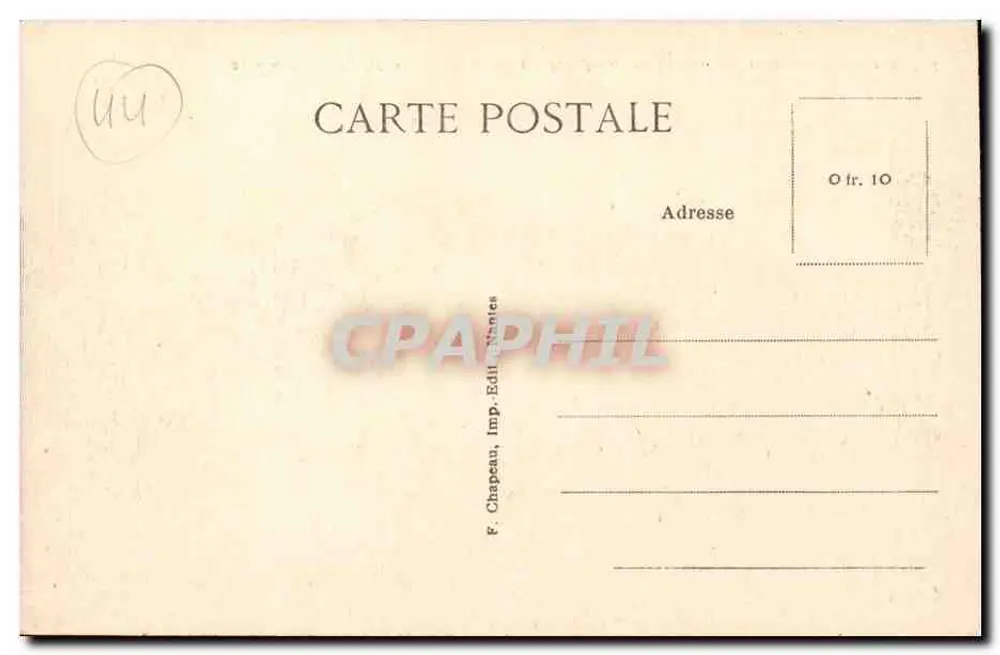 La Baule-sur-Mer (Loire-Inf.) — 'Splendid Hotel' und der Damm, der von der See erobert wurde — F. Chapeau, Imp. Edit. Nantes - Rückseite