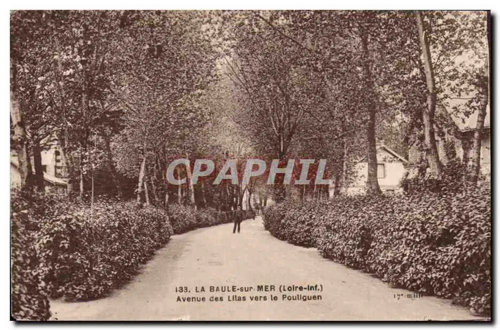 LA BAULE-sur-MER (Loire-Inf.) — Avenue des Litas in Richtung Poulliguen — Chareau, Druck. Verlag Nantes - Vorderseite