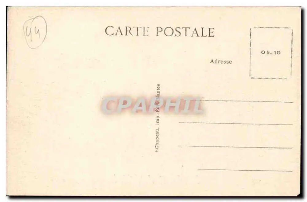 LA BAULE-sur-MER (Loire-Inf.) — Avenue des Litas in Richtung Poulliguen — Chareau, Druck. Verlag Nantes - Rückseite
