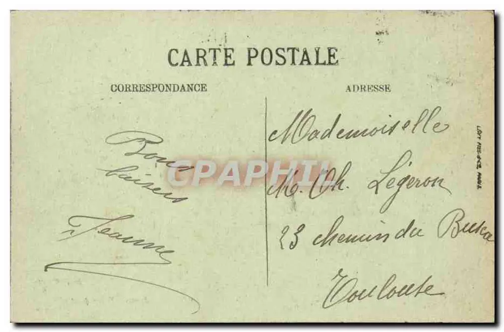 NANTES — Das Museum für Naturgeschichte — Edition Decré frères Selecta - Rückseite