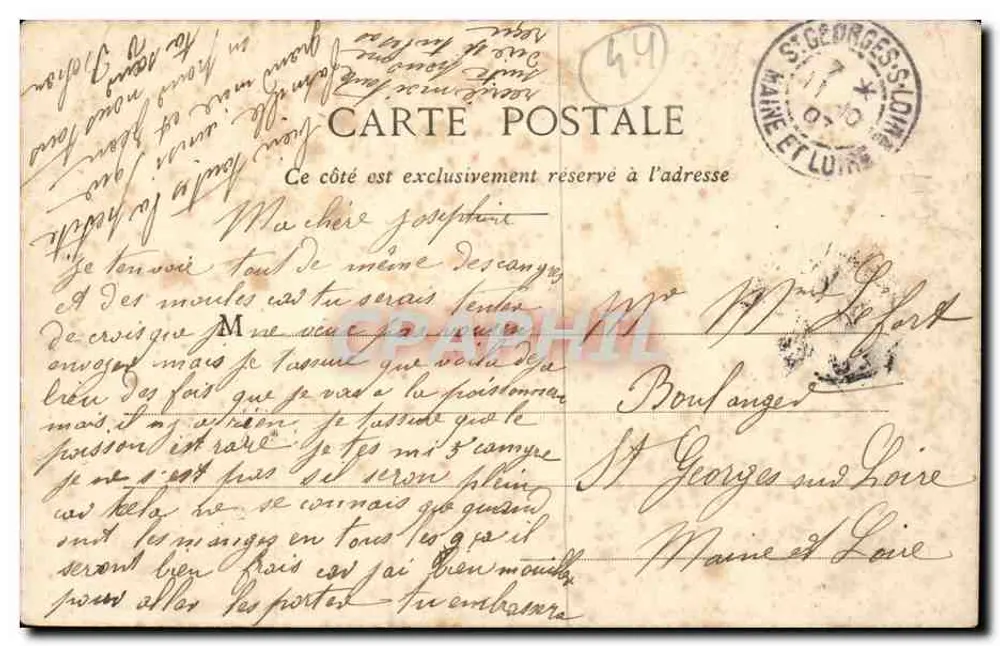 Nantes - Die Festung des Heiligen Sakraments: Die Prozession vor dem Bischofspalast — A. Thuret, Verlag Nantes - Rückseite
