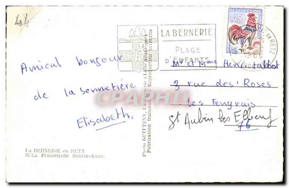 La Bernerie-en-Retz — Kinderstrand — Photo Guitteny - Rückseite