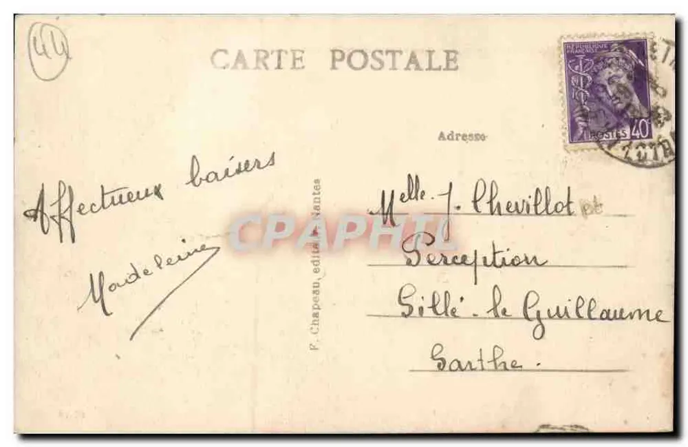 Batz-sur-Mer (Loire-Inf) — Eine Monsterwelle am Steg — F. Chapeau, Nantes, n°736 - Rückseite