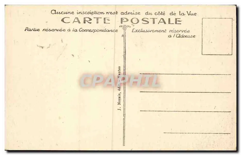 La Brière (Loire-Inf.) — Moinho da Rodrie-Pendille — J. Nozais, editor Nantes - Verso