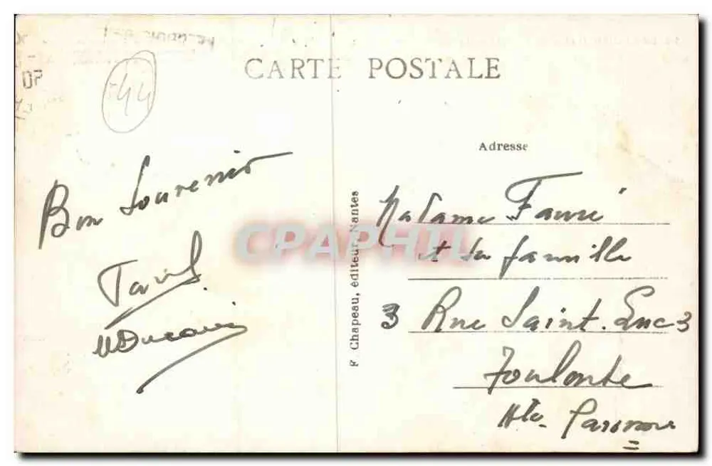 Le Croisic (Loire-Inf) — Capela de Saint-Goustan — F. Chapeau, n°96 - Verso