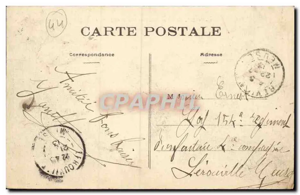 NANTES — Einsturz der Maudit-Brücke (16. Juli 1913) — Phototypie VASSELLIER — Nantes - Rückseite