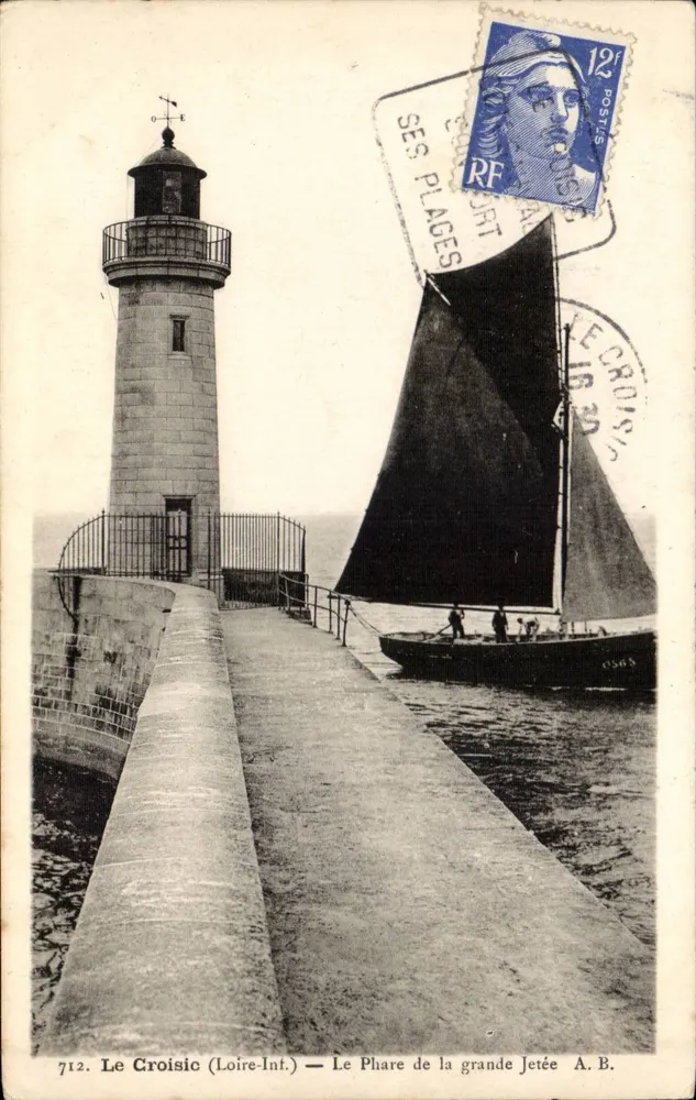 Le Croisic (Loire-Int.) — O Farol da Grande Jetée — A.B. - Frente