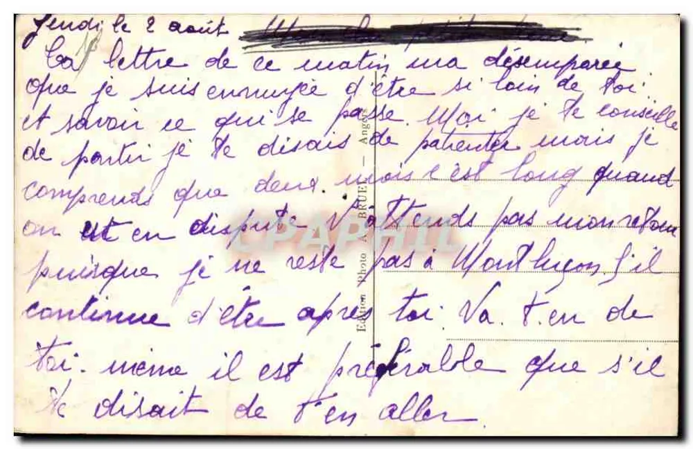 Le Pouliguen (Loire-Inf.) — A Praia — A.B. — Brue - Verso