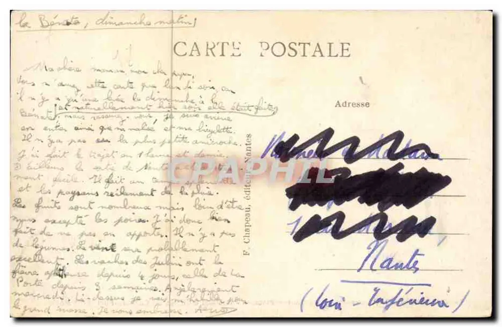 Châteaubriant (Loire-Inf.) — Die Unterprefektur — Eingangstor des befestigten Schlosses (13. Jahrhundert) - Rückseite