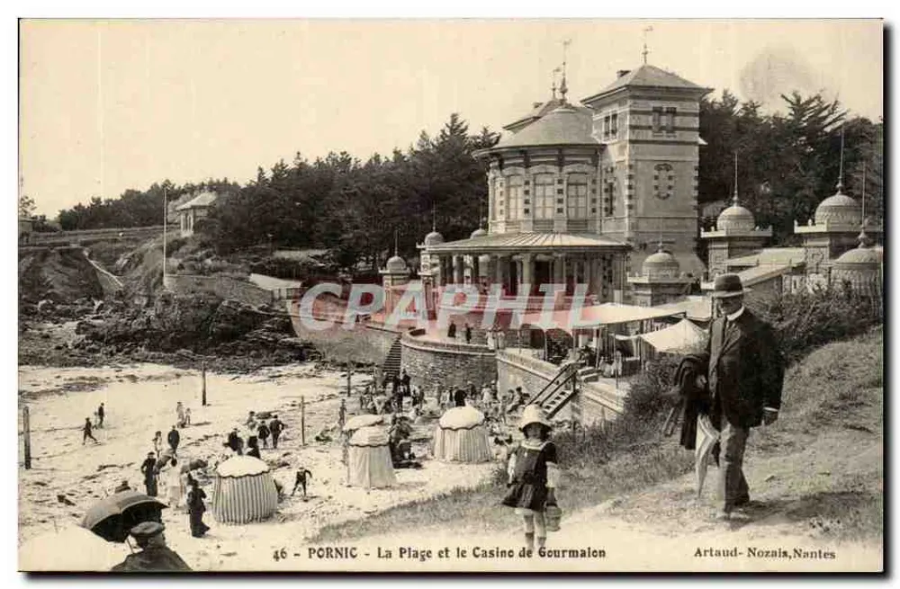 Pornic - Die Strandpromenade und das Casino Gourmalon — Artaud-Noznais, Nantes, n°46 - Vorderseite