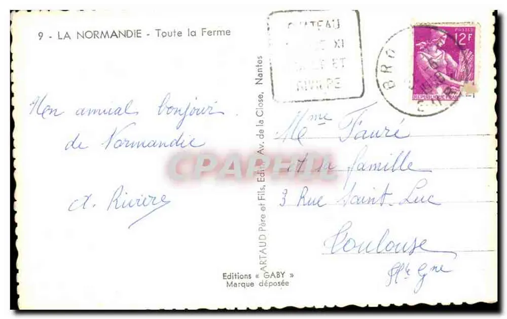 Die Farm — Normandie — Éditions Gaby - Rückseite