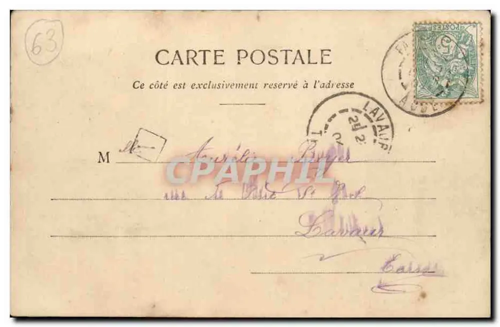 Ankunft am Gipfel des Puy de Dôme — Auvergne — P. Juliot, Clermont-Ferrand - G. Delaunay succ. - Rückseite