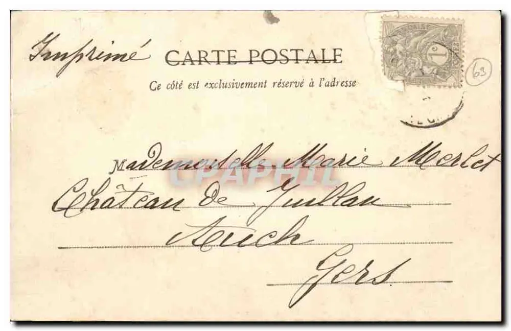 Mann in Poncho — Auvergne — Verlag: Lelotelle Peghode - Rückseite