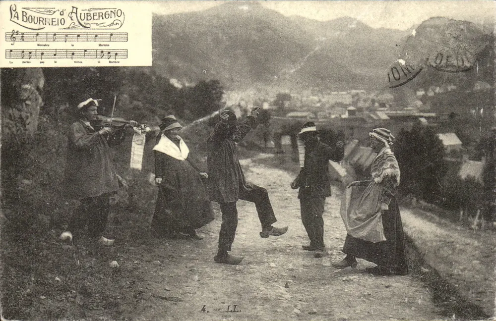 A bourrée auvergnate — dança folclórica — editor Spiril, n° 63 - Frente