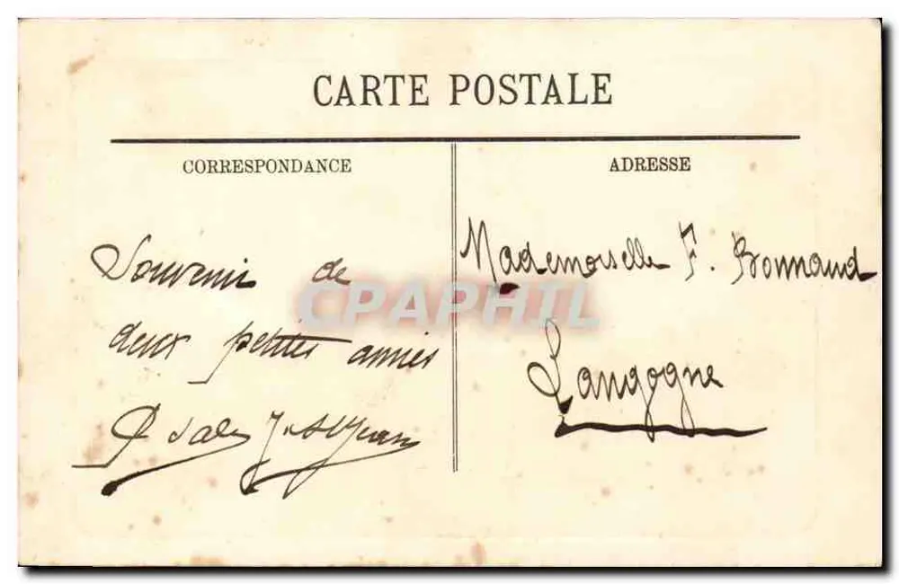 Typen der Auvergne — Der Abgang des Landes — M.B. LE PUY - Rückseite