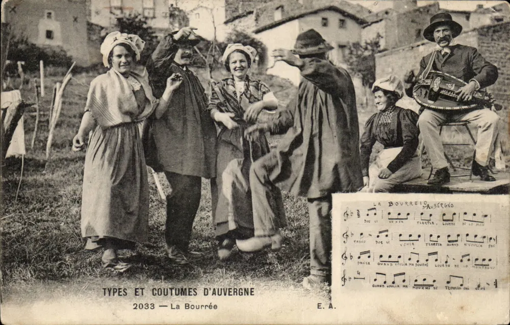 La Bourrée — danse traditionnelle — E.A. — n° 2033 - Frente