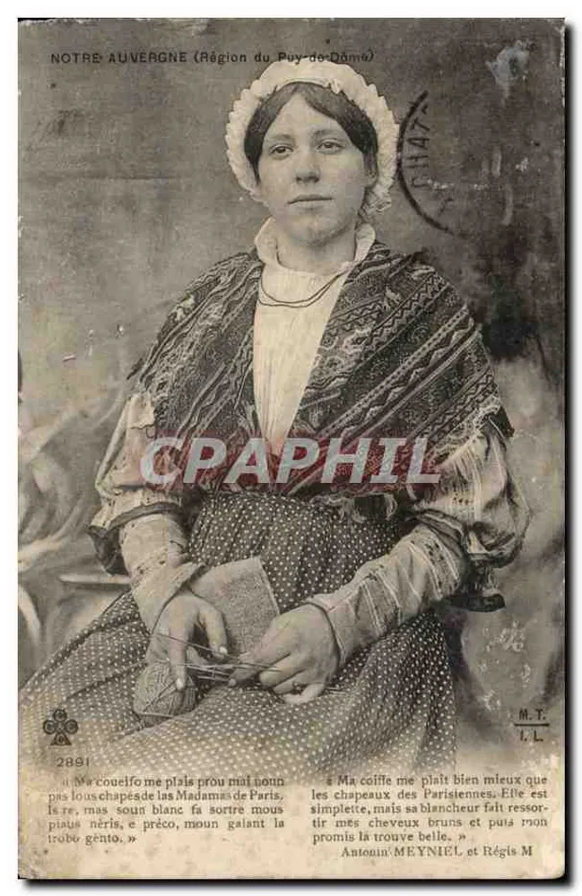 Frau am Puy-de-Dôme — Notre Auvergne — M.T. L.L. n°2891 - Vorderseite