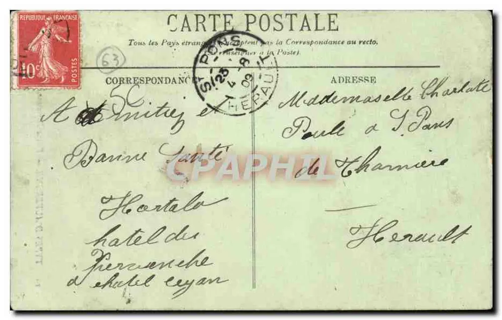 Auvergne — Alte Bauernfrau — LL. n°16 - Rückseite