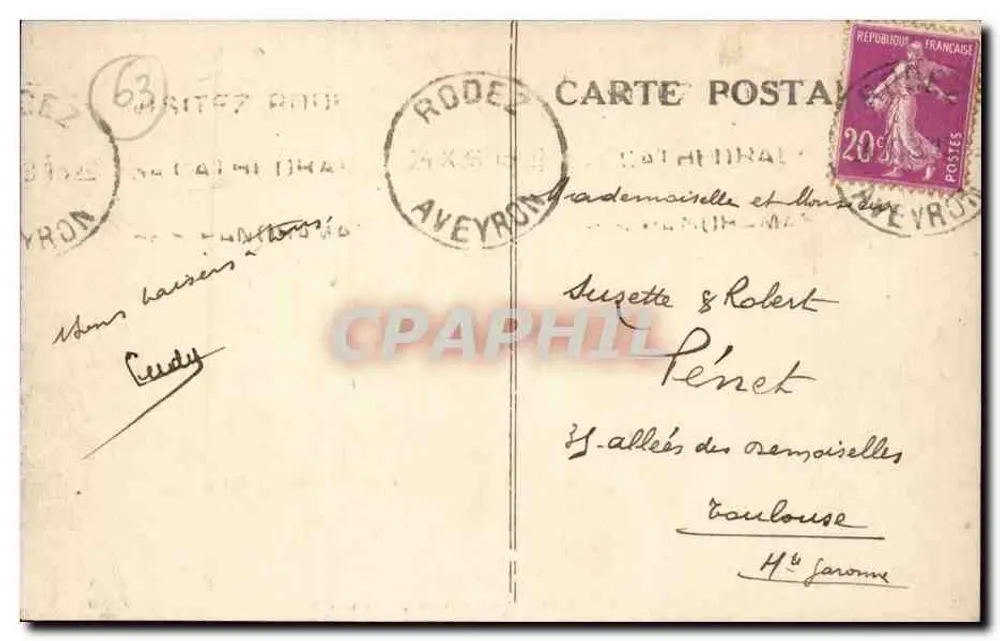 A Auvergne — 6262. Vis-à-Vis — La Bourrée d'Aubergno - Verso