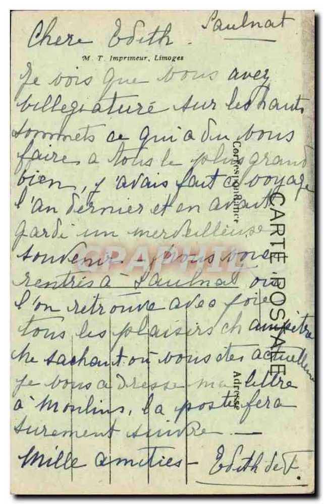 Auvergne – 198. Der Märtyrer der Thermalstationen — Verlag: M.T. Drucker, Limoges - Rückseite