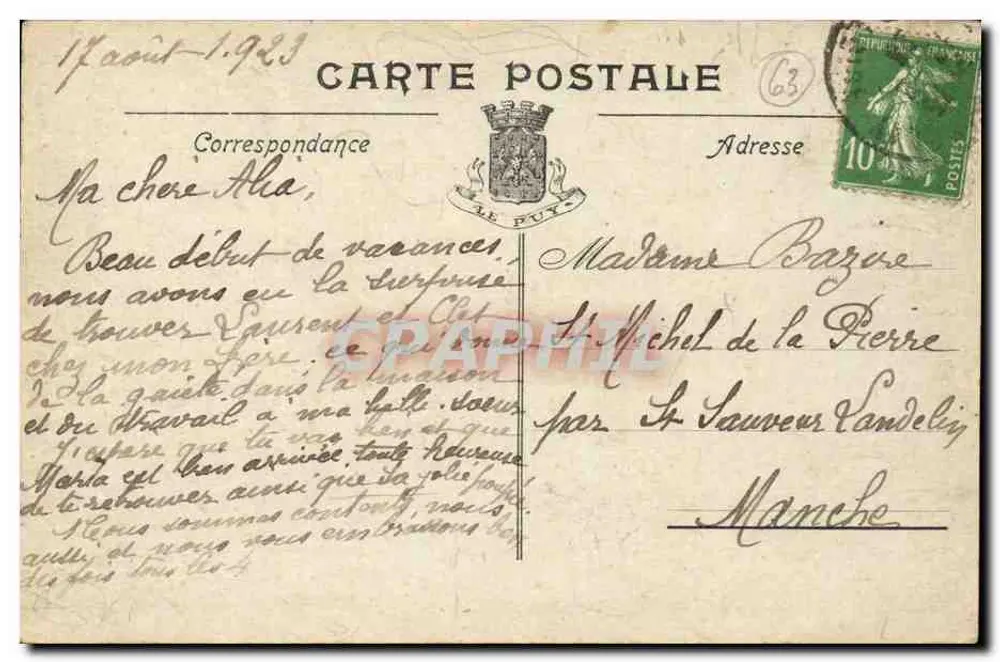 Die Bourrée von Auvergne — Antike Ansichtskarte Nr. 12 - Rückseite