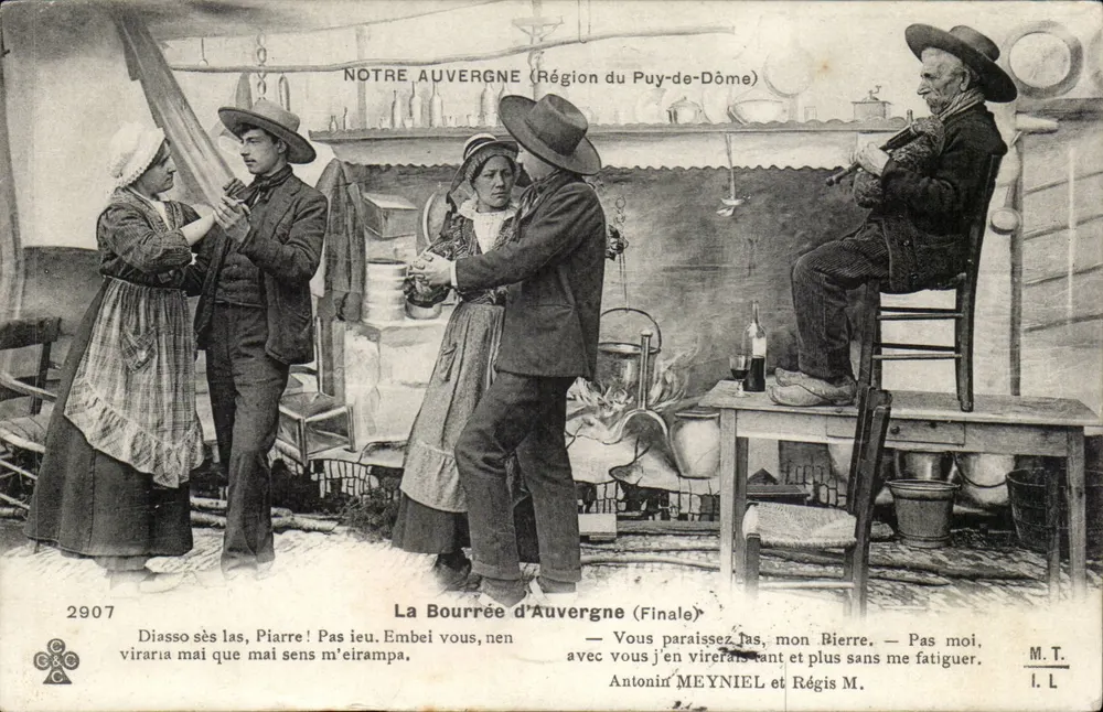La Bourrée d'Auvergne (Finale) — Notre Auvergne (Regio Puy-de-Dôme) — M.T. I.L. n°2907 - Voorkant