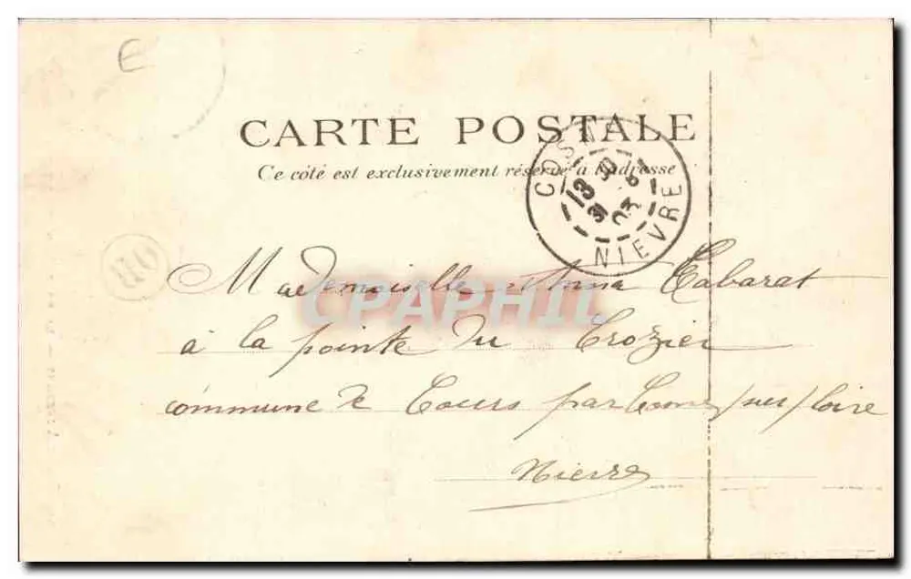Höhere Auvergne — Die Bourrée von Auvergne in Salers (Cantal) — Kapitän Fabre, Antiquar in Salers - Rückseite