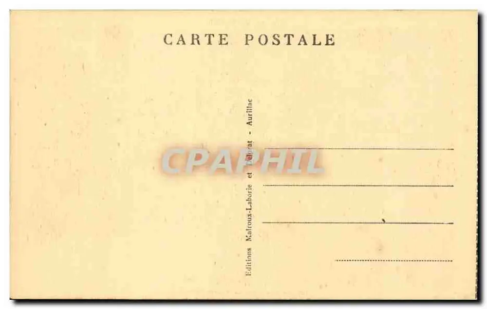 La Bourrée - La Tournichaire — In der Auvergne — Éditions Malroux-Laborie, Aurillac - Rückseite
