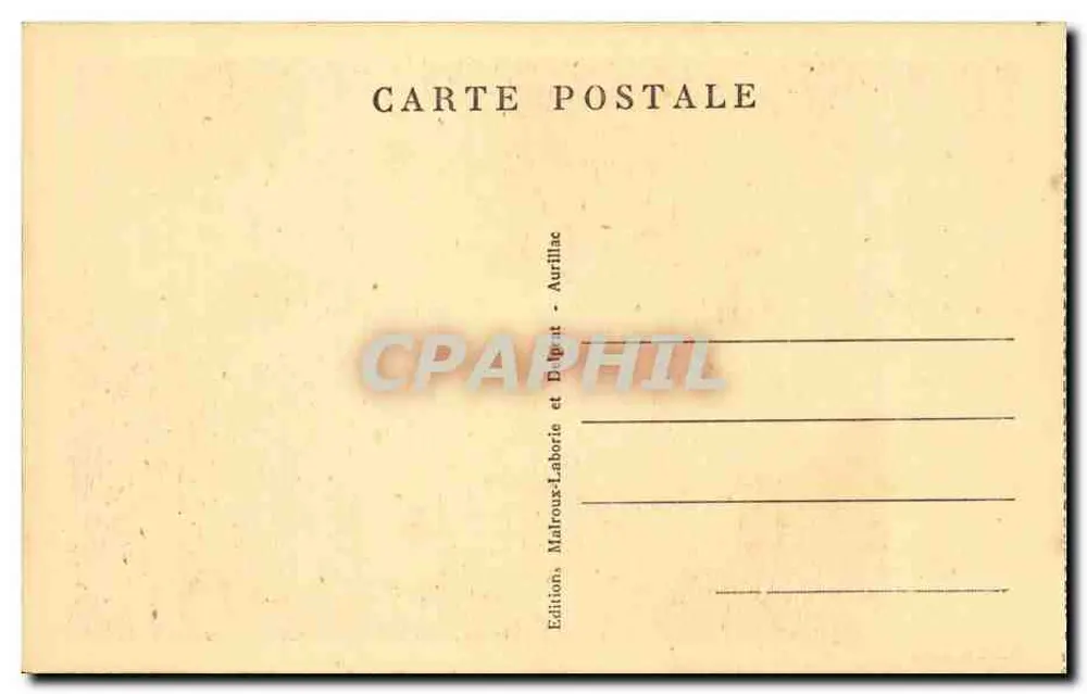 Le Berceau (Lou Bret) — In der Auvergne — Edition Malroux-Laborie et Delpont - Aurilliac - Rückseite