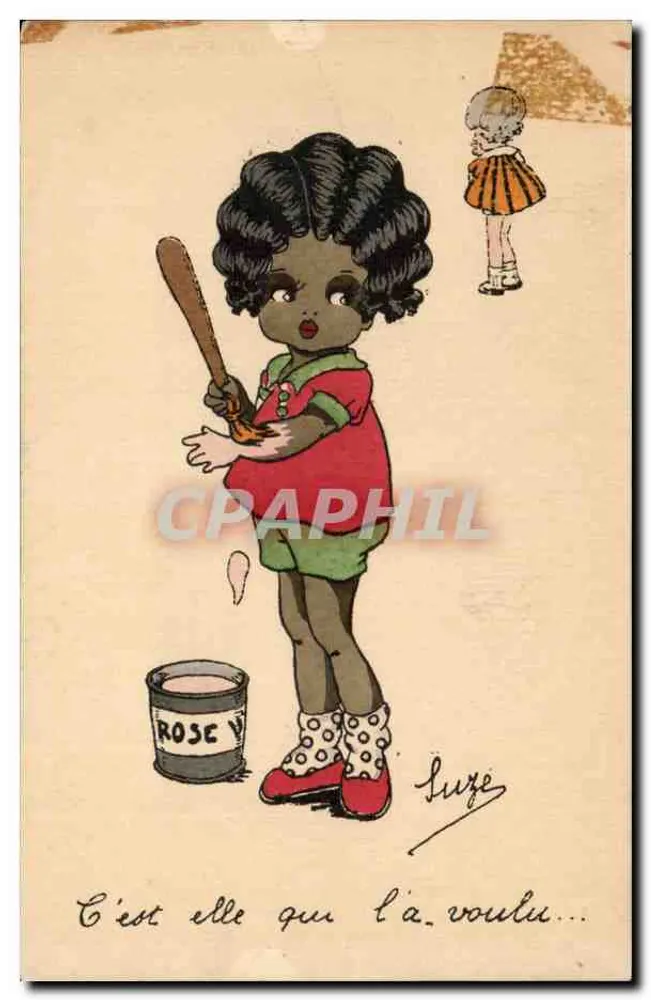 Menina negra com pincel — edição Cathhulain e Hartrim — série n° 50 - Frente