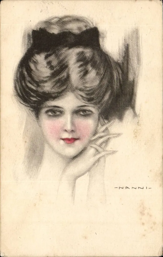 Porträt einer Frau — Stil Art Nouveau — Verlag NANNI, Serie 311-6 - Vorderseite