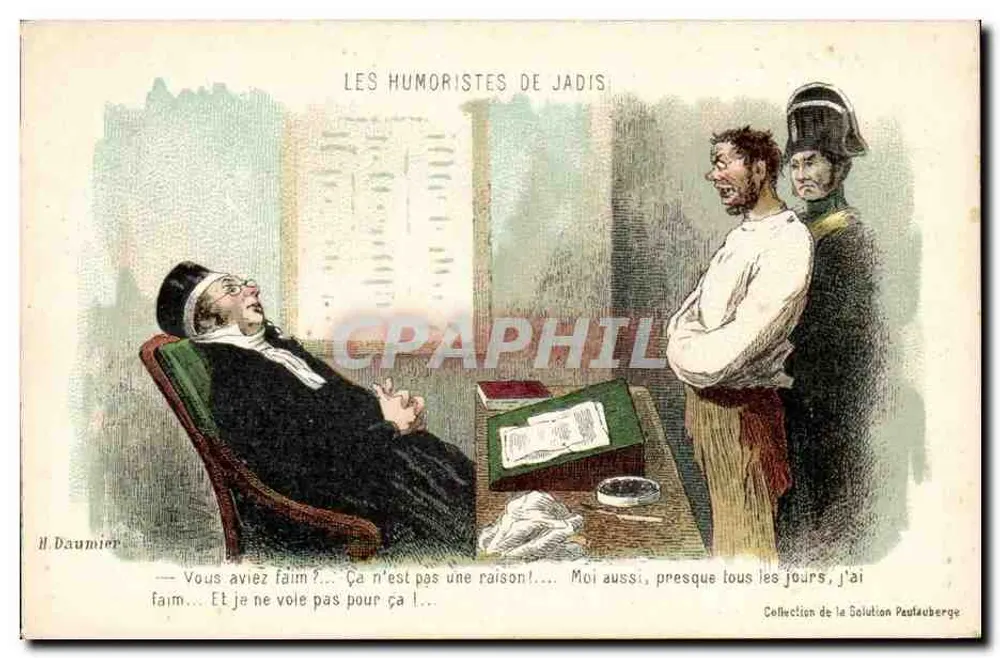Die Humoristen von einst — Daumier-Karikatur — Edition Solution Paufaube - Vorderseite