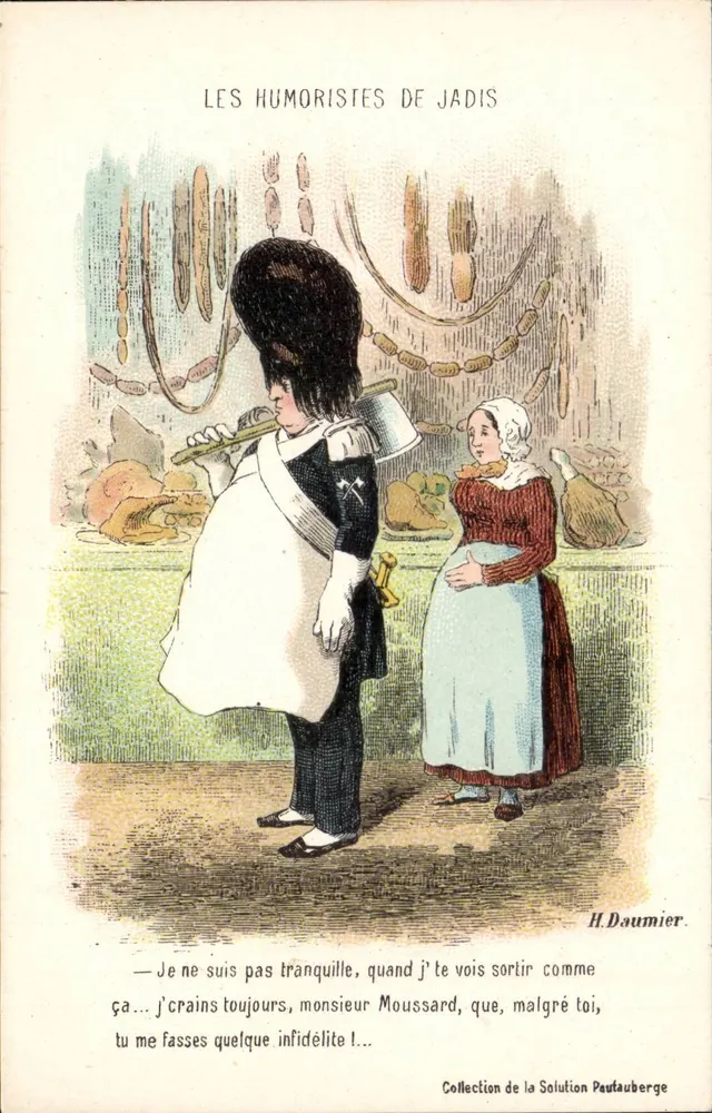 Die Humoristen von einst — Karikatur von Daumier — H. Daumier - Vorderseite