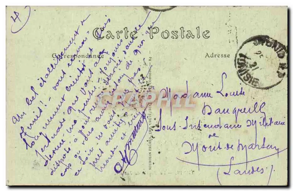 TUNIS — El Palacio de Justicia — Jhot. - Reverso